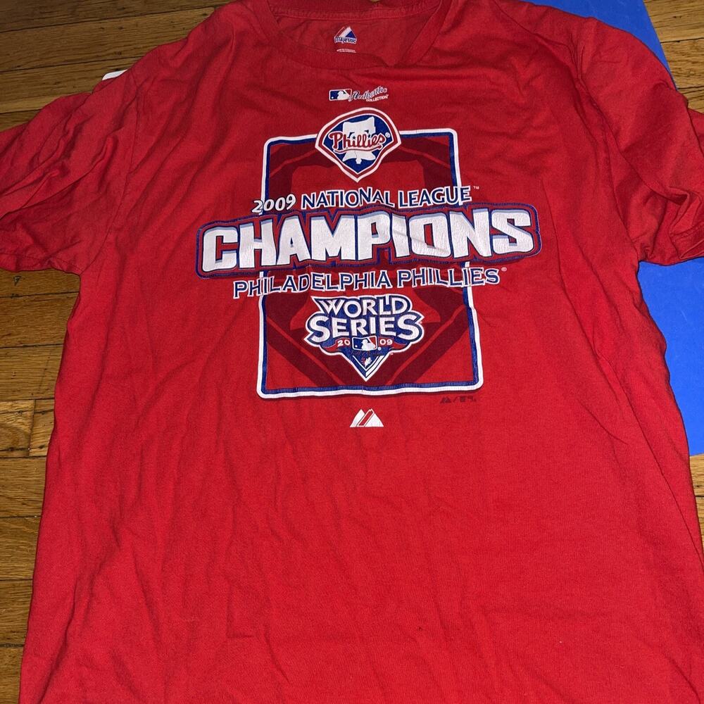 Philadelphia Phillies 08/09 National League Champions T-shirt -Medium (2 Shirts